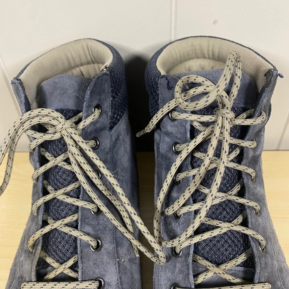 Duluth Trading Womens Blue Suede Mid Top Lace Up Hiking Boots Size 9 - Picture 6 of 12